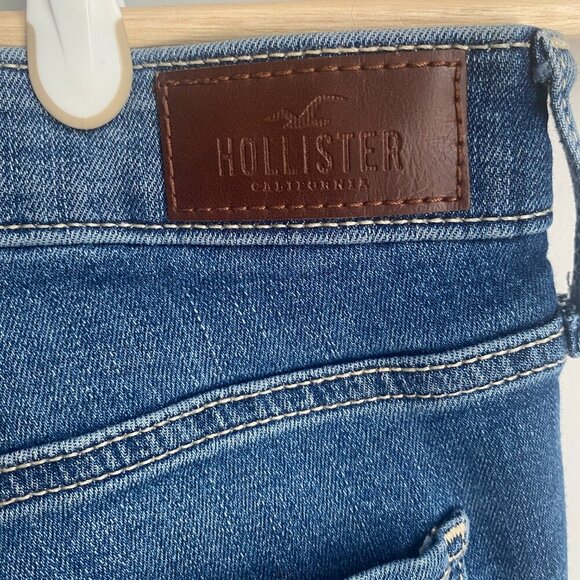 Hollister High Rise Super Skinny Soft Stretch Blue Denim Jeans Size 9S - Picture 4 of 7